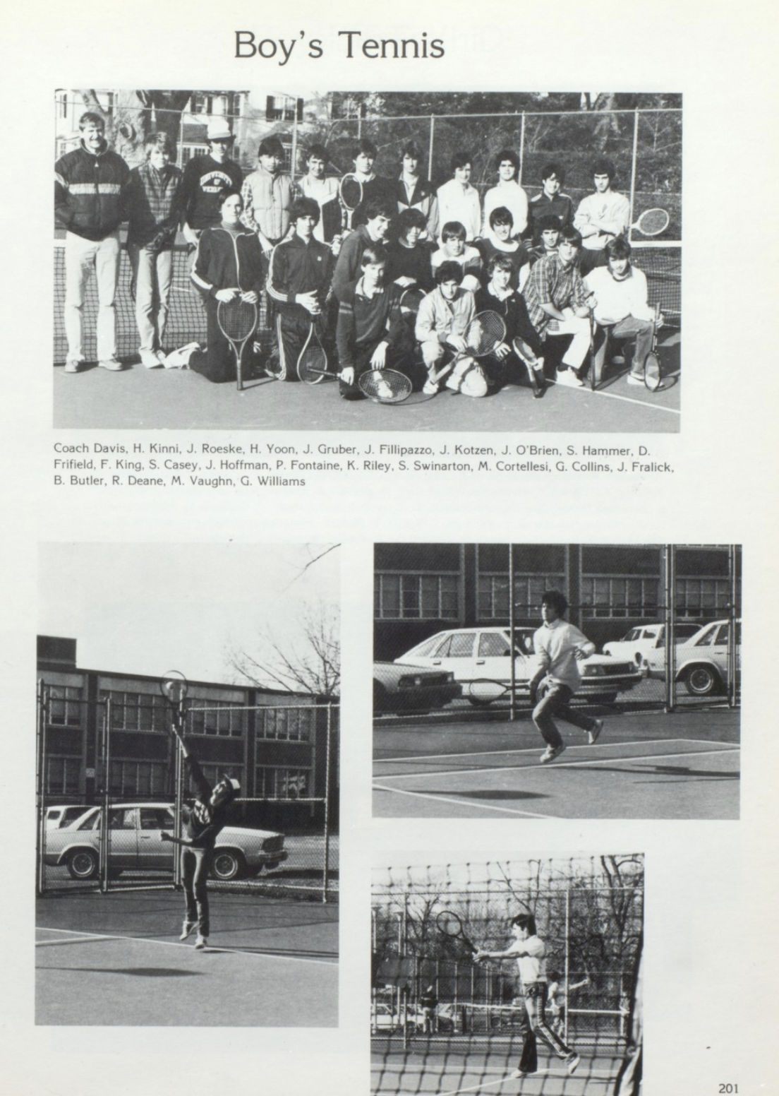 1983 Boys’ Tennis Team
