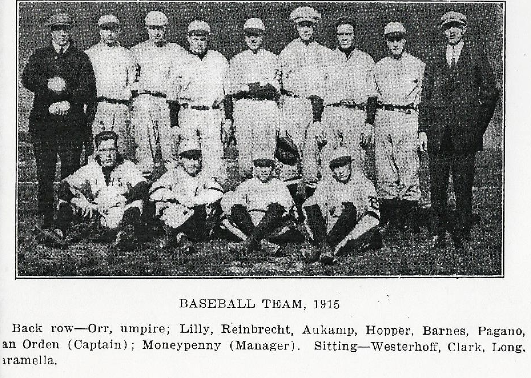 1915 Boys’ Baseball Team
