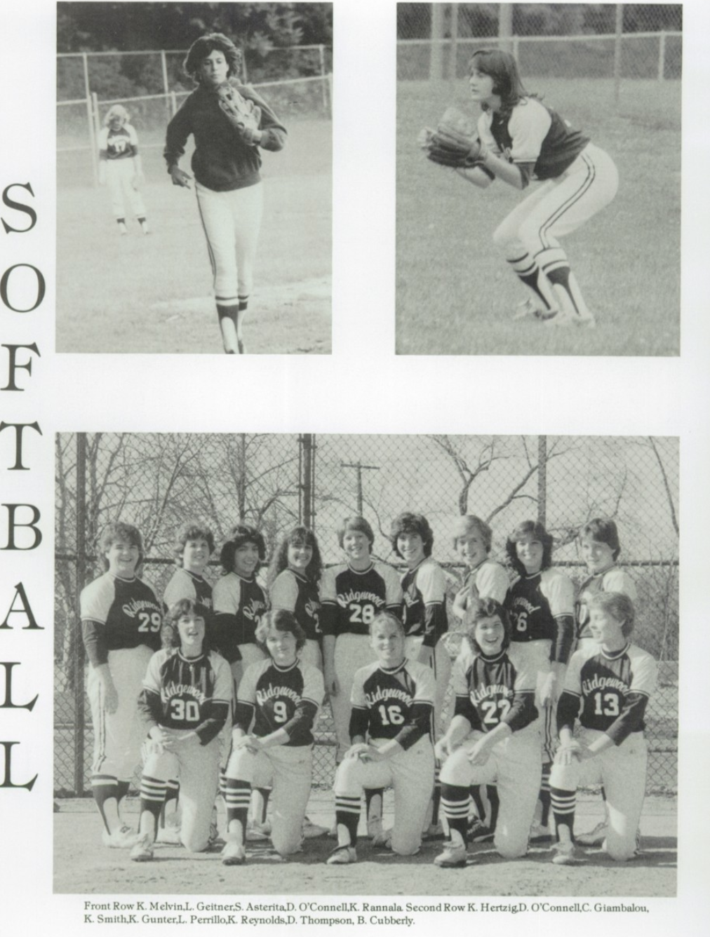 1984 Girls’ Baseball Team
