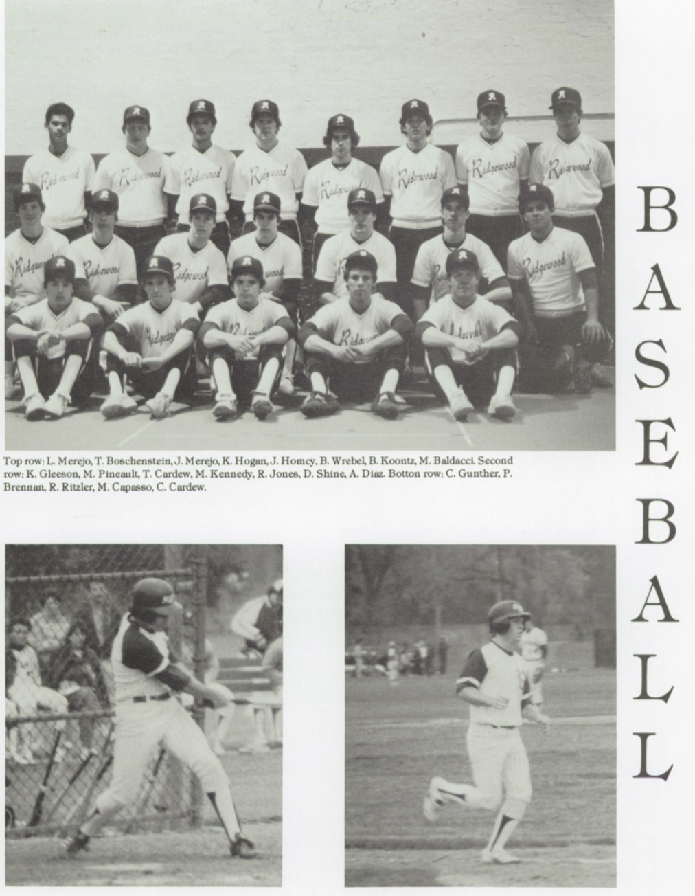 1984 Boys’ Baseball Team