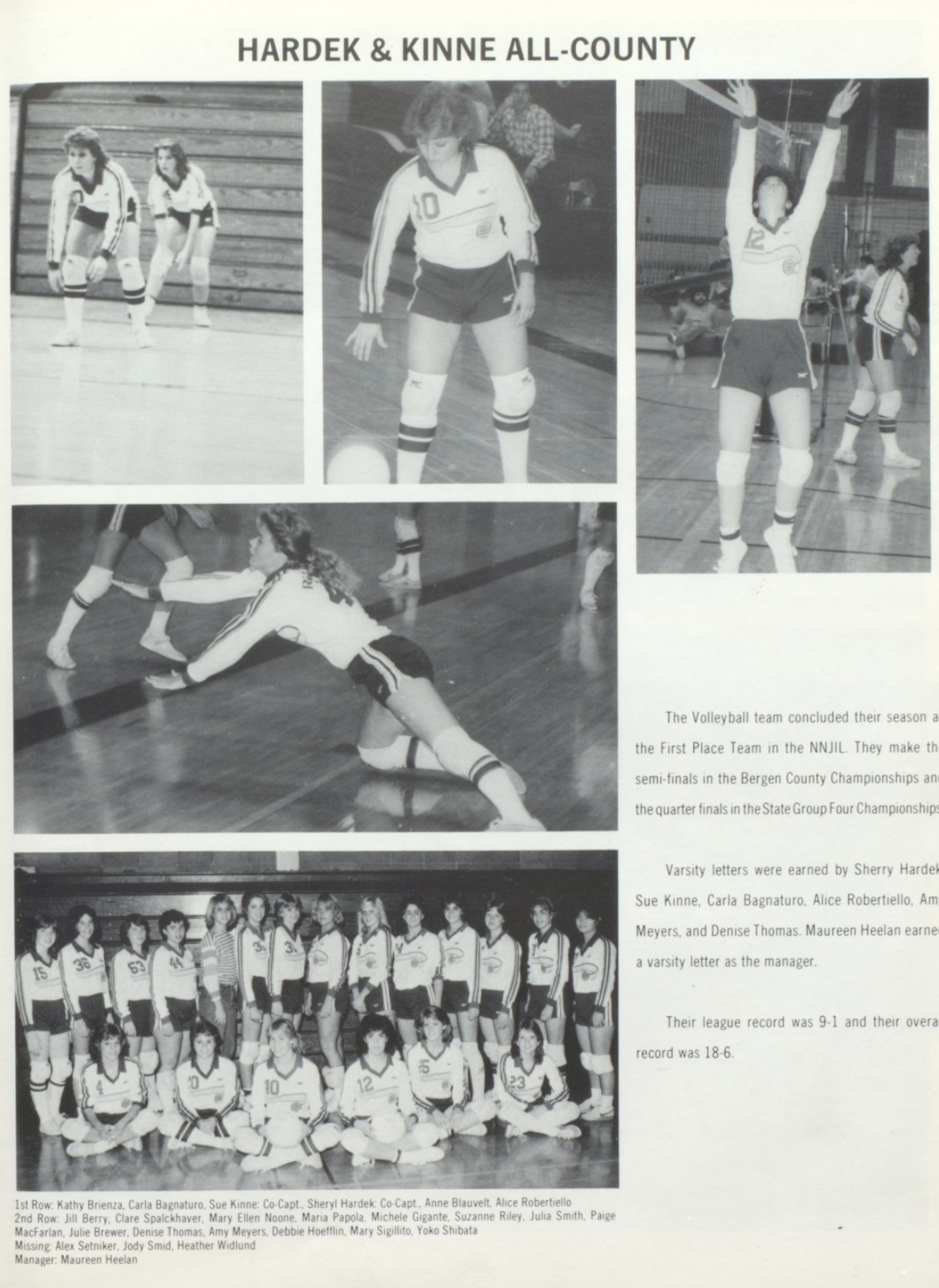 1985 Girls’ Volleyball Team