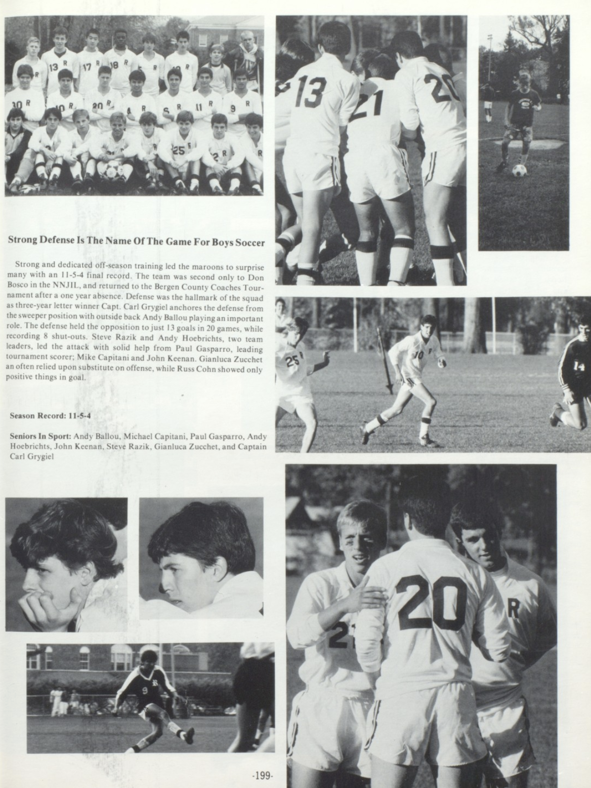 1986 Boys’ Soccer Team