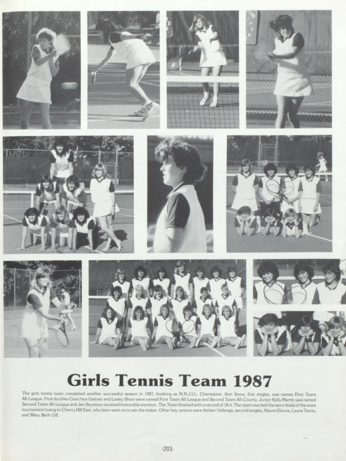 1987 Girls’ Tennis Team