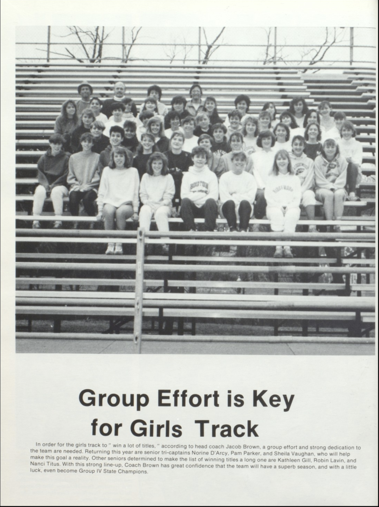 1987 Girls’ Track Team