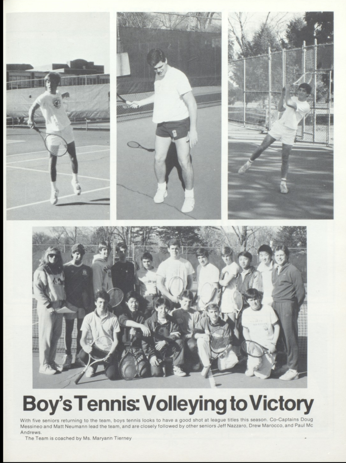 1987 Boys’ Tennis Team