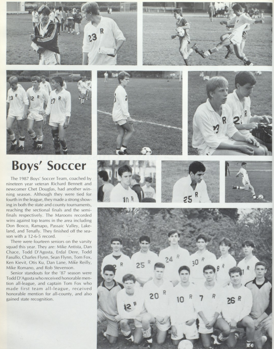 1987 Boys’ Soccer Team