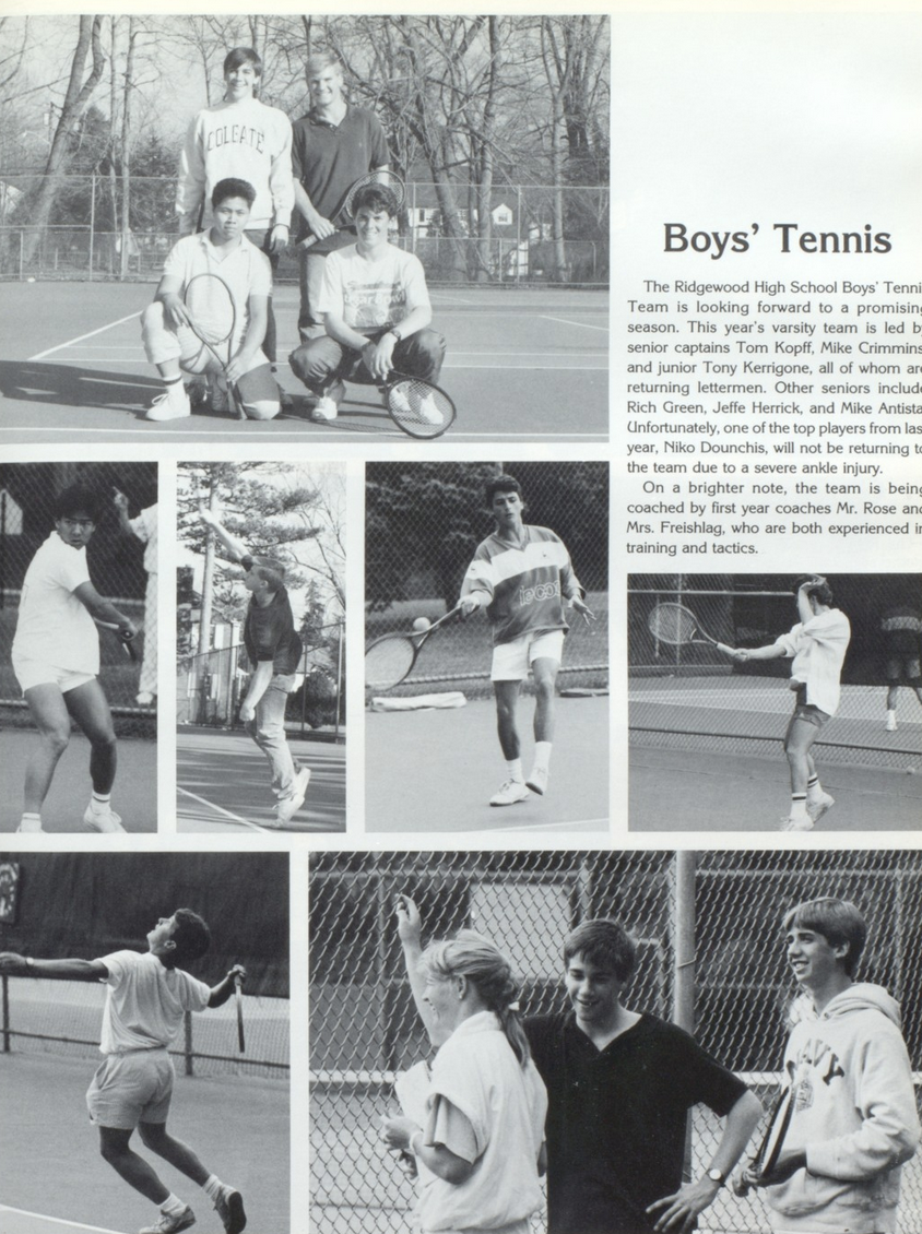 1988 Boys’ Tennis Team