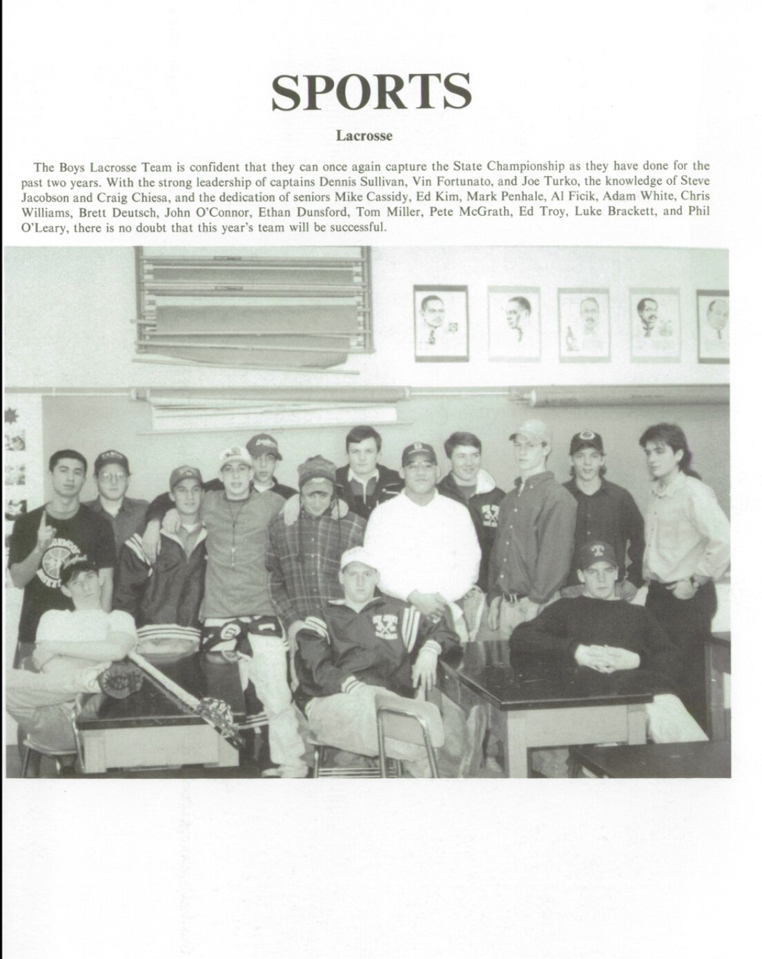 1992 Boys’ Lacrosse Team