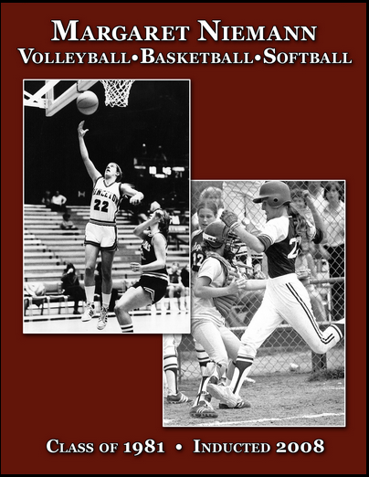 Margaret Niemann (Class of 1981) made her mark in Ridgewood High School athletics in volleyball, basketball and softball.

 She was the first Ridgewood High School girl ever to be selected first team All-County in basketball, achieving that honor her