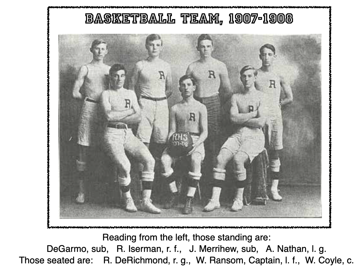 RHS Boys Basketball 1907-1908