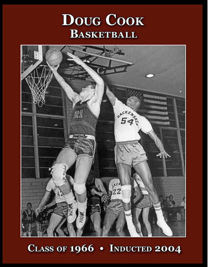 He held every RHS basketball scoring record when he graduated. Cook had a 23.9 points per game average his senior year and finished his scholastic career with 1,287 points. During his three seasons at Davidson College, (1967-70) he scored 1,221 point