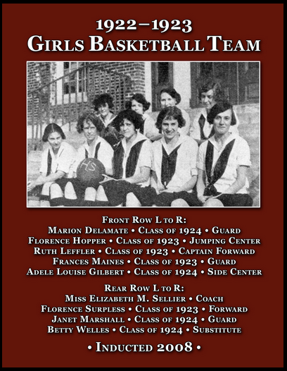 The 1922-23 Ridgewood High School girls basketball team is the first team to be inducted into the RHS Athletic Hall of Fame in its third year of operation. The team was formed in 1919 as the first girls varsity sport offered at RHS. Entering the 1922