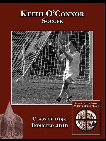 Keith O’Connor, a 1994 graduate, is one of the most prolific and clutch scorers in the history of boys soccer at Ridgewood High School. He started varsity four years and scored 133 points on 46 goals and 41 assists. He is first on the school’s all-ti