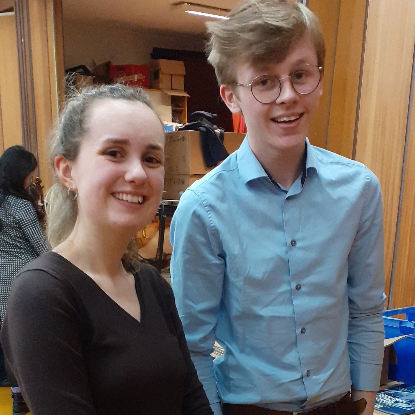 At last Tuesday's rehearsal, we were joined by Will, a student from QEGS Wakefield  @qegsyorkshire. He came to observe how our wonderful Conductor - Katherine Stonham conducted and helped to navigate the orchestra through difficult music. We happened