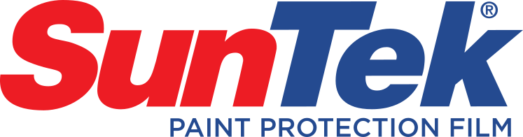 SunTek logo with red and blue text and the words 'Paint Protection Film' underneath.