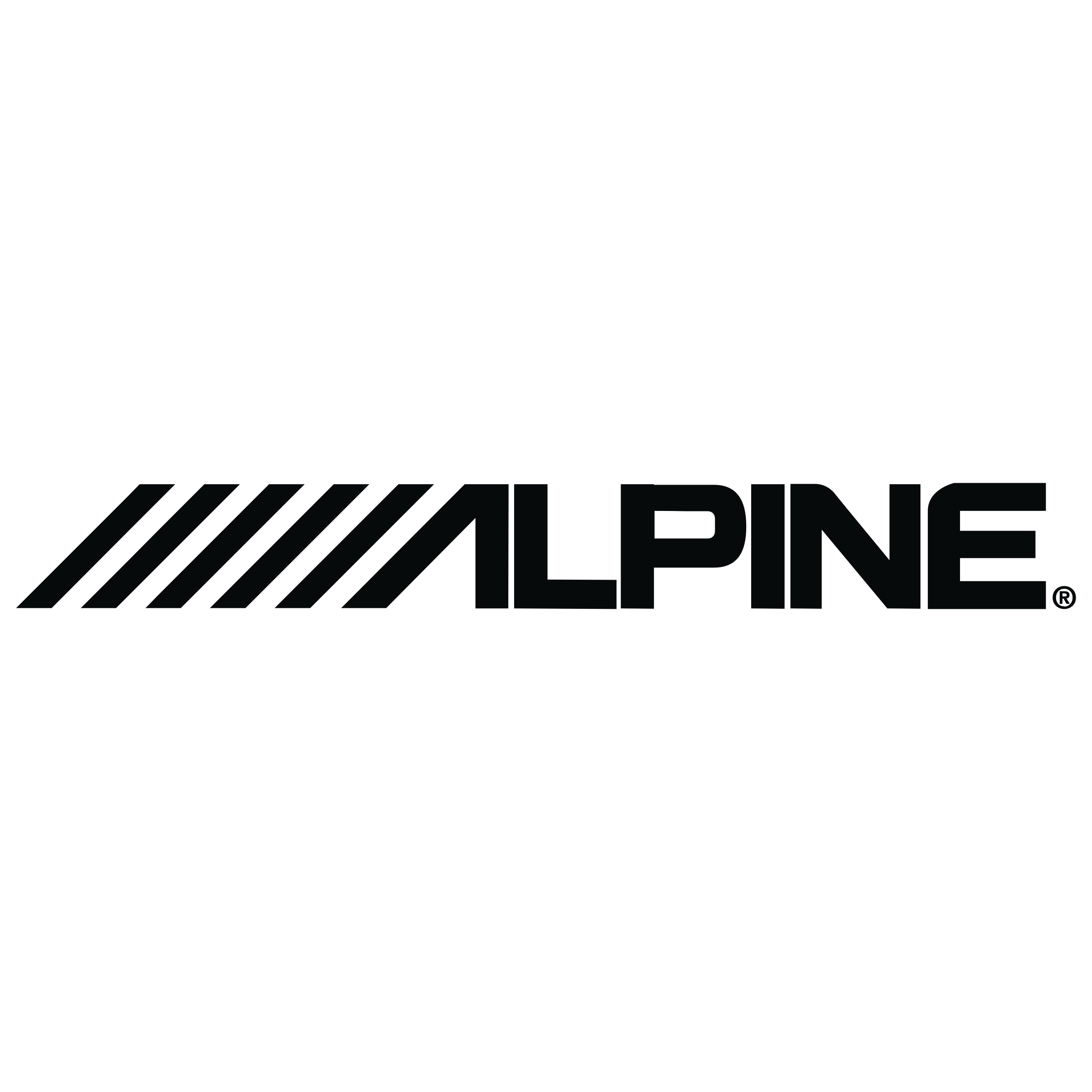 Black logo with the words 'Lone Rider' and 'Alpine' written underneath, featuring a stylized mountain and ride icon.