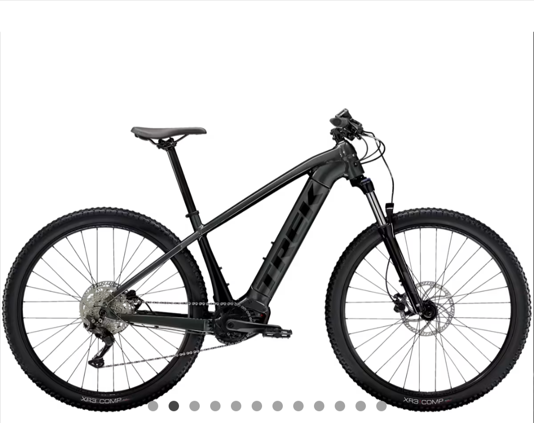 TREK POWERFLY 4, E-BIKE – £50 / day - £275 / 6-day rental. takes THE most affordable Trek e-mountain bike, and gives it a boost with a longer-range 625 watt-hour battery Available in XS, S, M, L, XL, XXL.