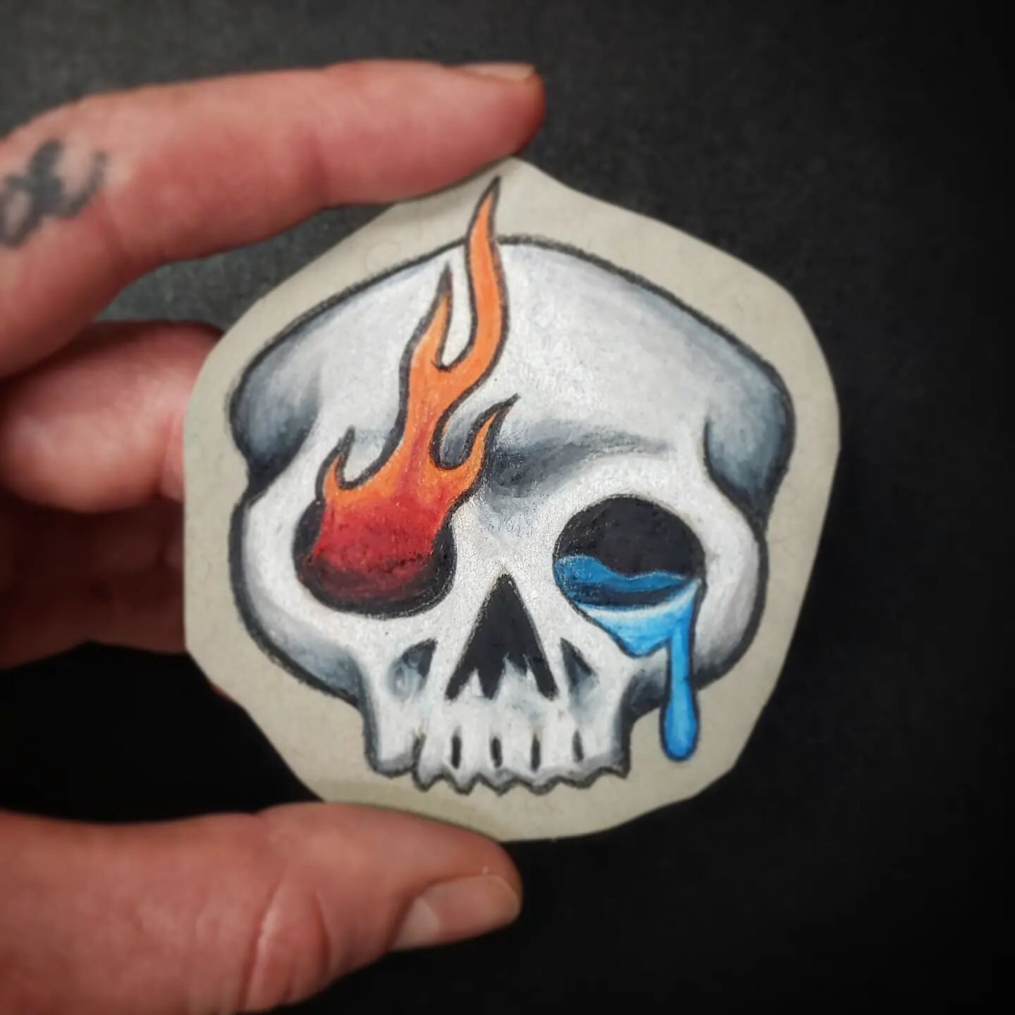 🔥💀💧 design available
.
.
 #tattoo #tattoos #tattooartistnearme #designavailable #tattoospecials #ohio #thingstodoinohio #thingstodoincleveland #simpletattoos #tattooideas #skullfirewater #skulltattoo #skullbalance #skullelementstattoo #skullwithfi