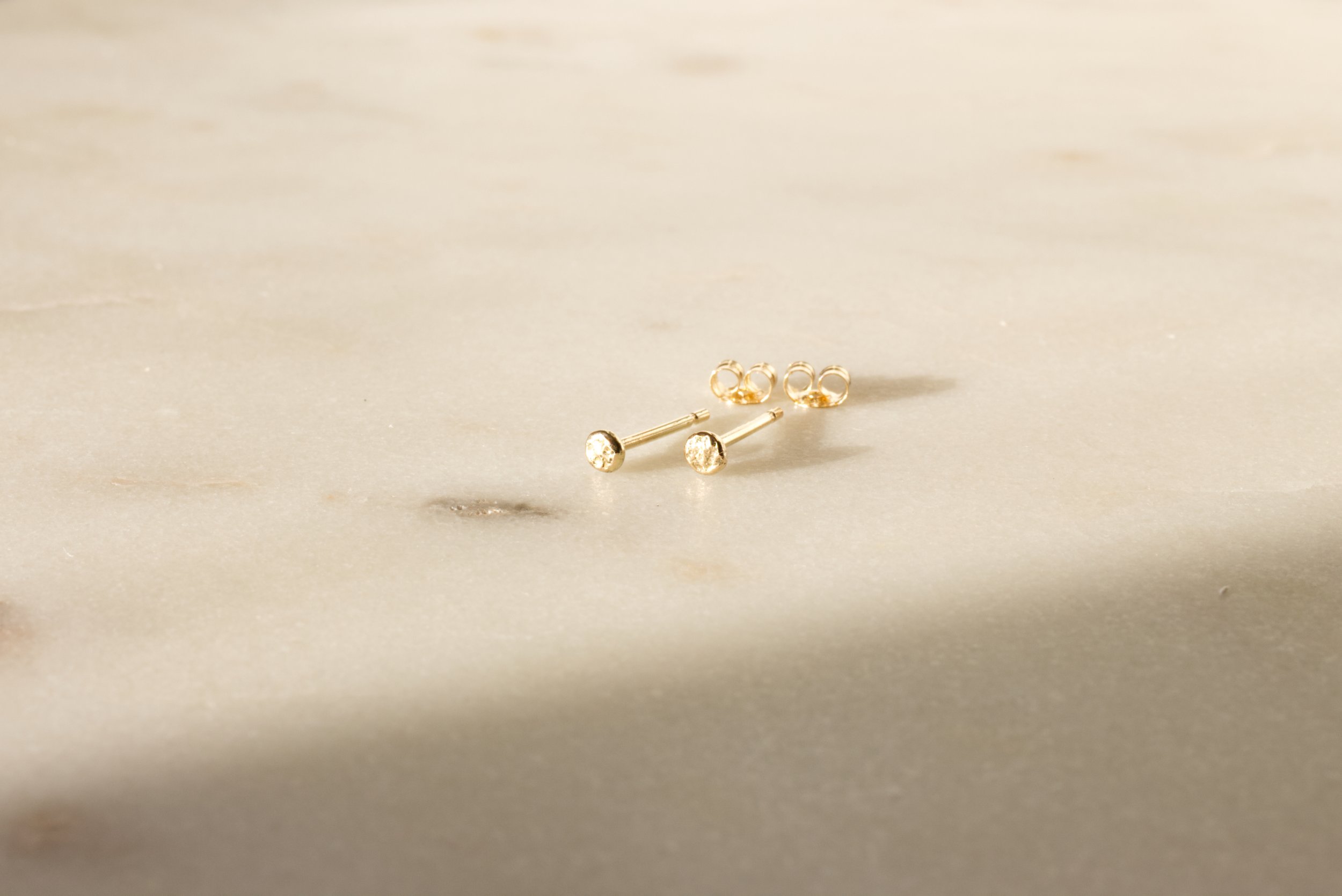 Organic Moon Crater Stud Earrings