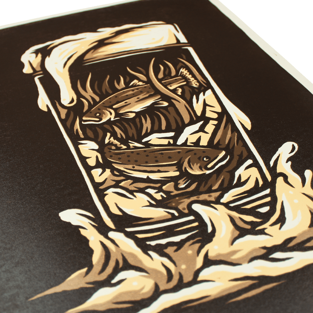 Angler Ale | Limited Edition Linocut Print — Norris Design Company