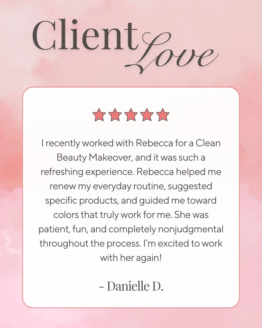 Client love 🤍 Thank you for trusting me ✨