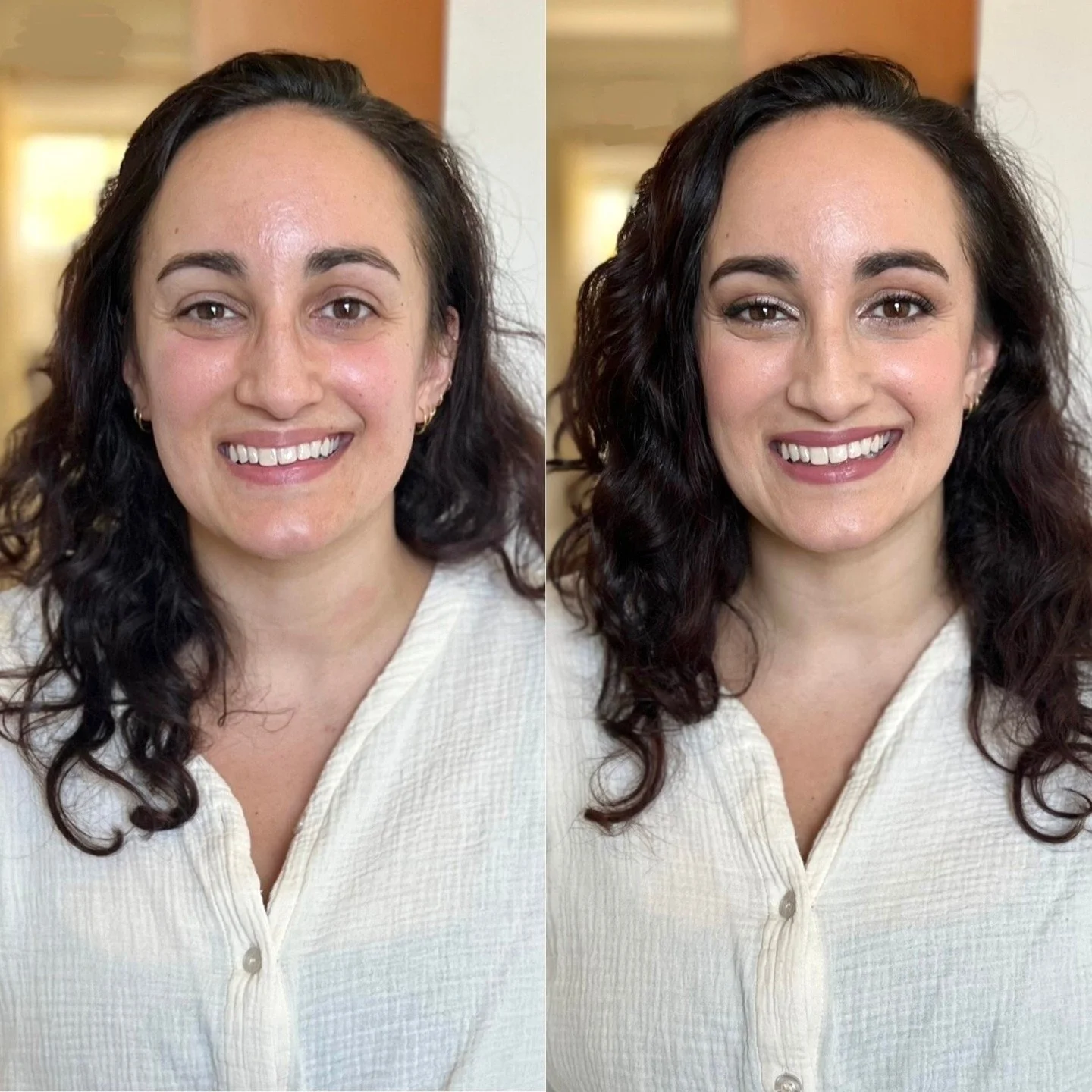 Bridal Makeup Before &amp; After 😍 

I had the pleasure of supporting Stephanie for her wedding makeup. We created this look based on her inspo photos and the feedback she gave me. It was important that she didn&rsquo;t feel her makeup but still loo