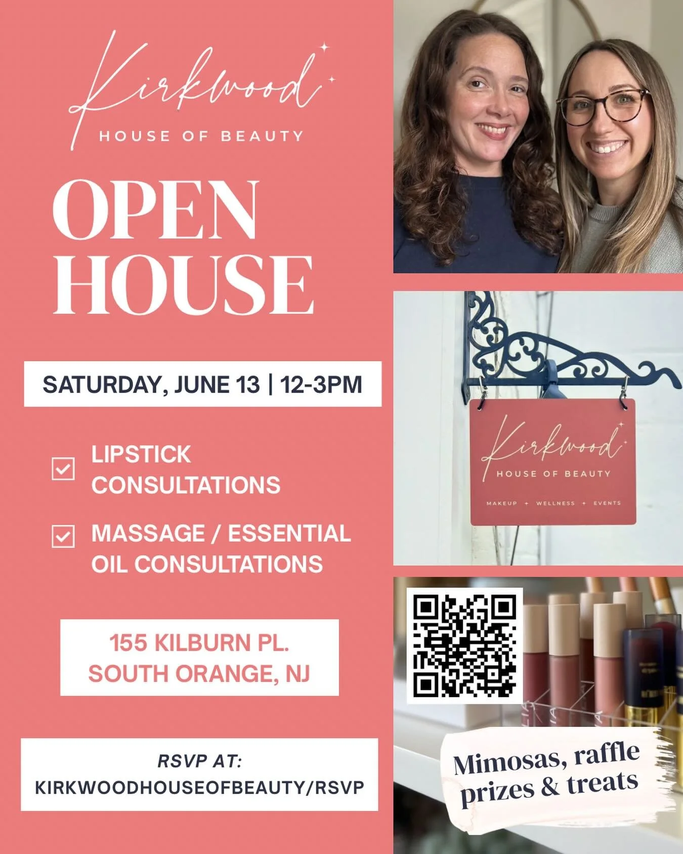 Hey! If you&rsquo;re new here, I&rsquo;m Rebecca - makeup artist and the face behind Kirkwood House of Beauty, my new little studio right here in South Orange, NJ. I&rsquo;d love for you to come see the space and treat yourself! 💕

Kirkwood House of
