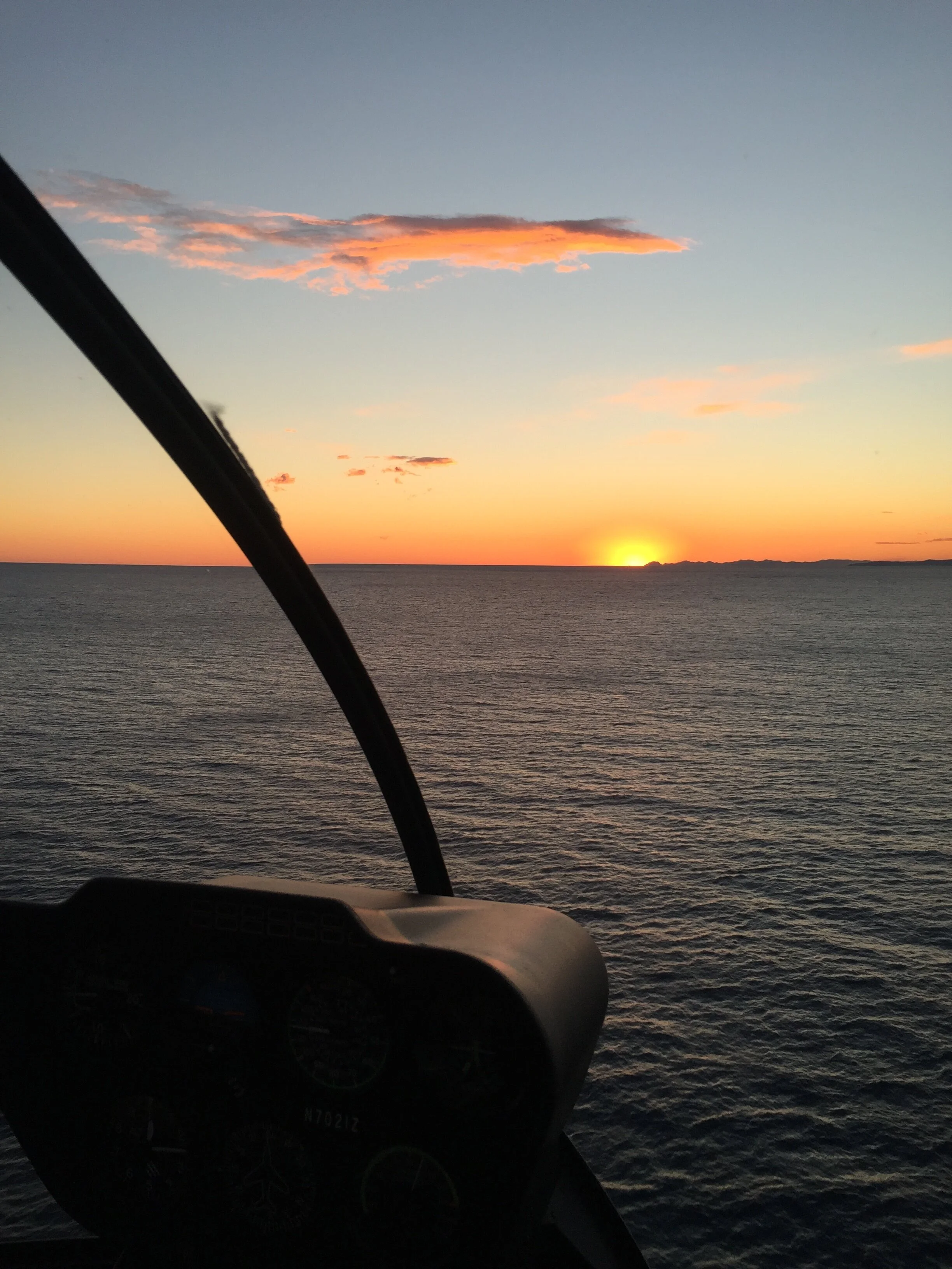 Italy - UK Ferry Flight at Sunset