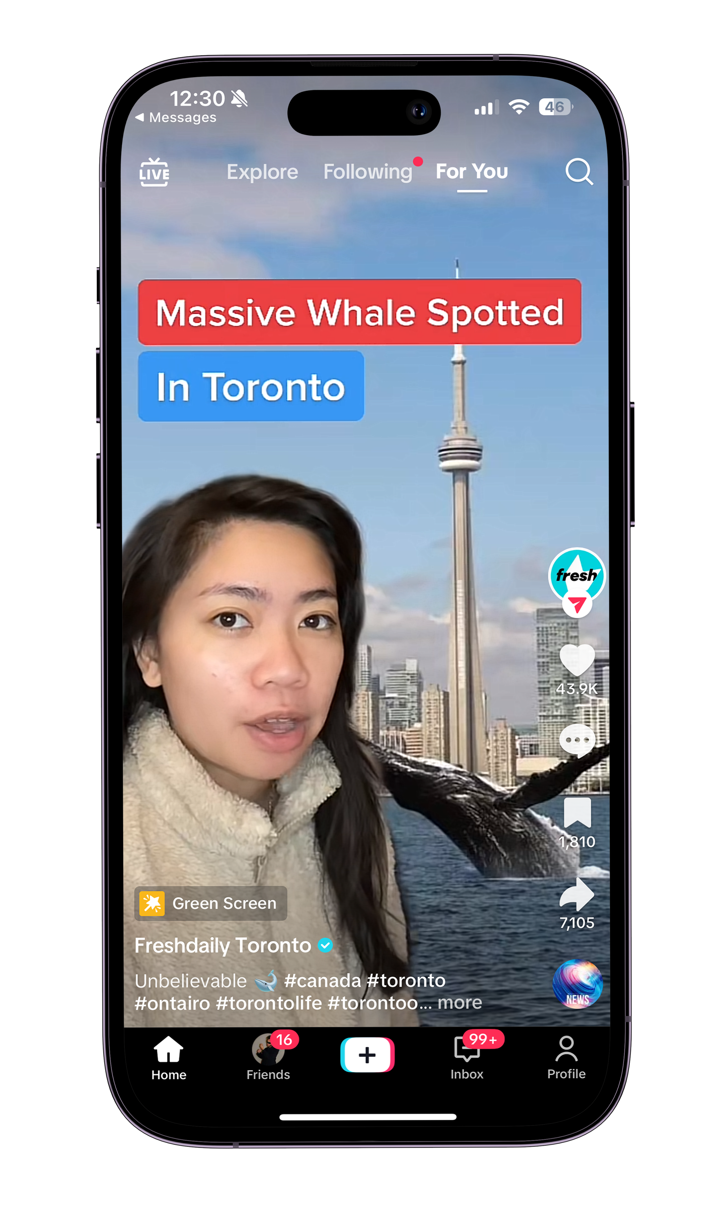 Daily News Content for Various @freshdaily accounts on TikTok