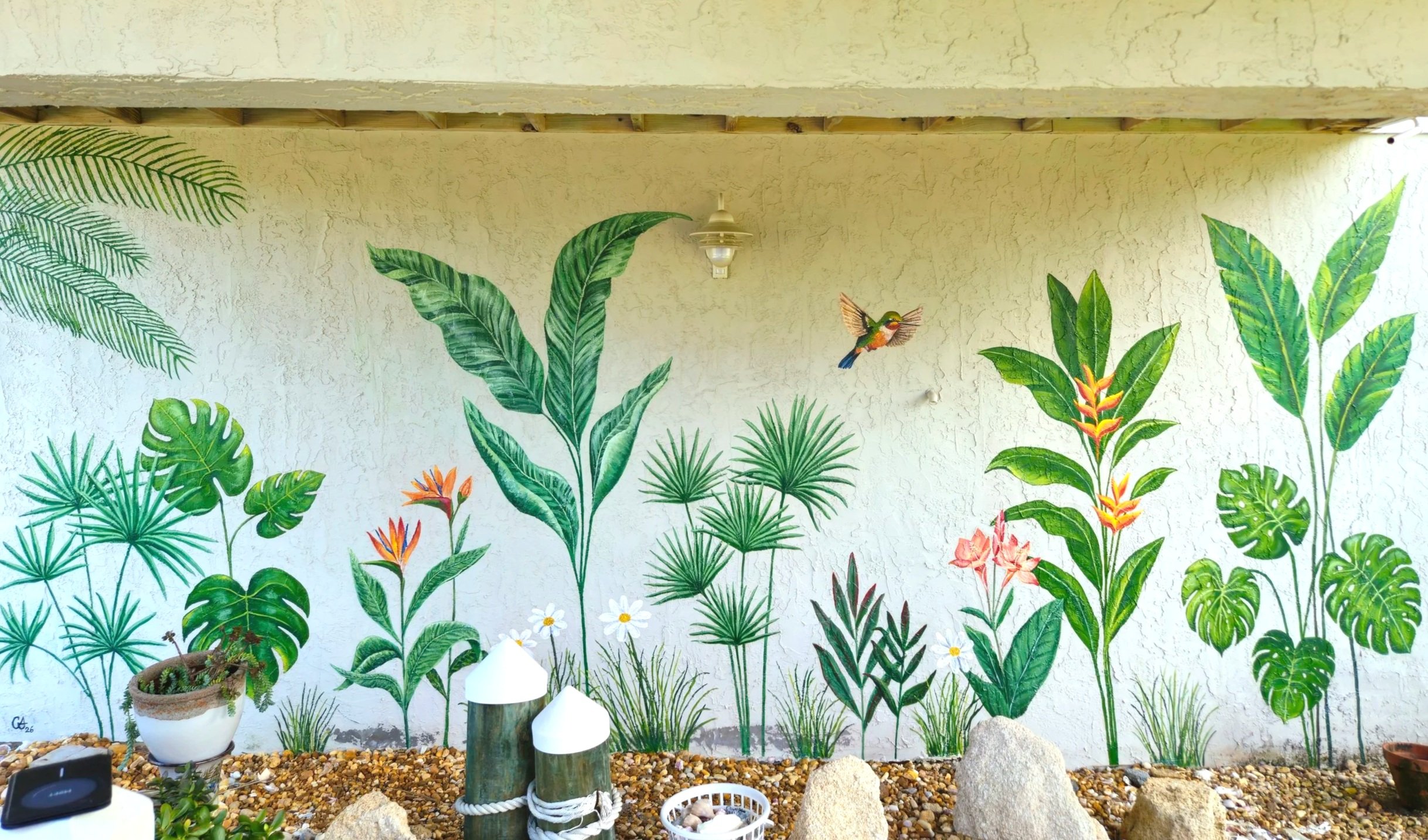 Tropical Mural for Exterior of House