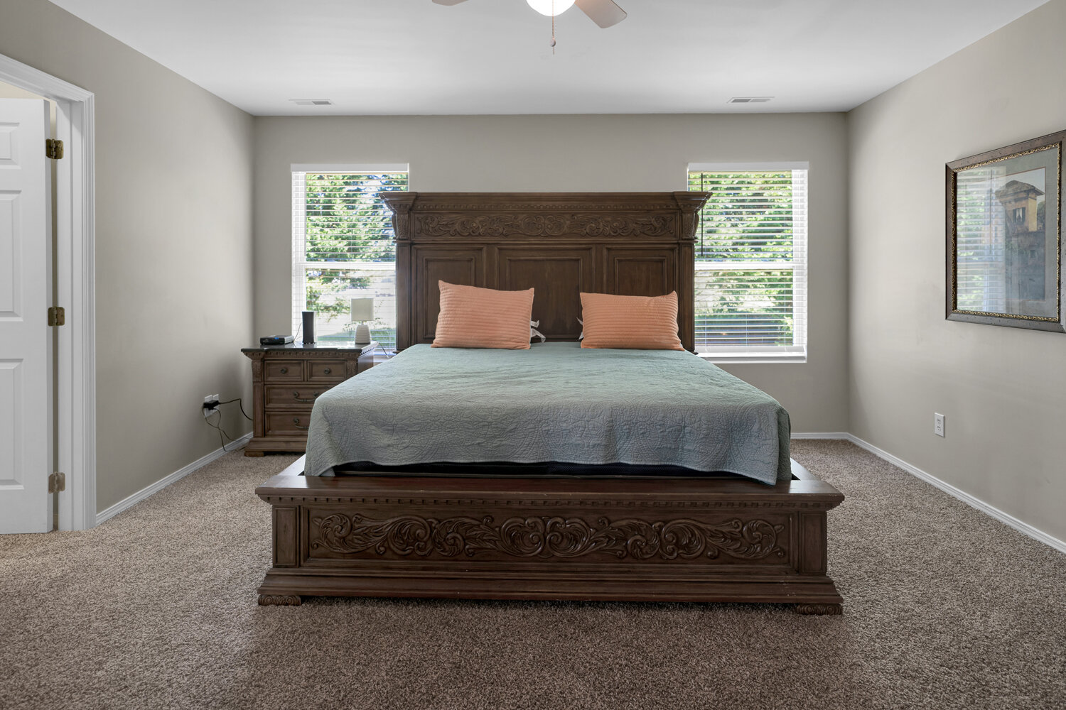 Owner's suite bedroom on upper level