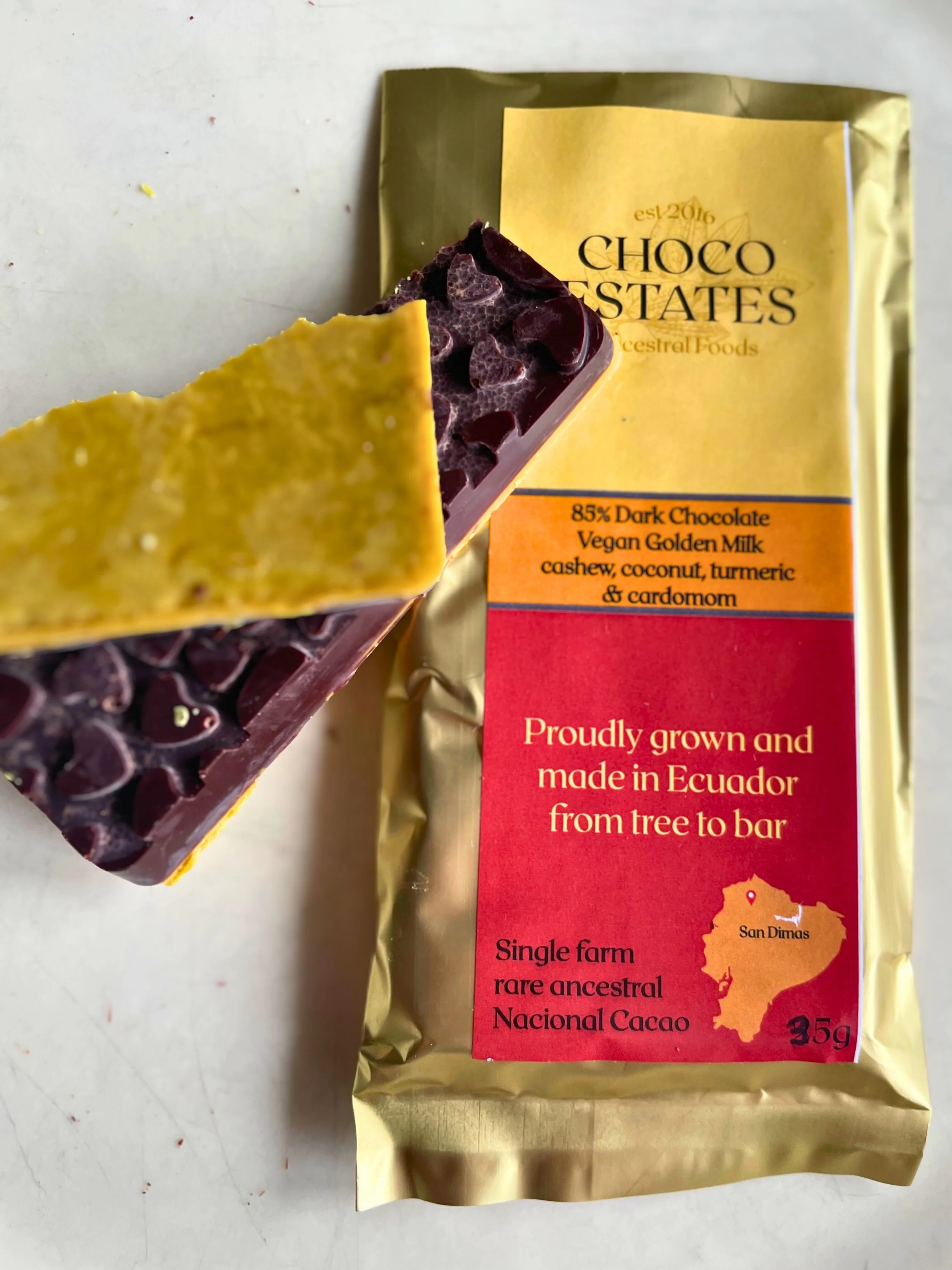Golden Milk And Dark Chocolate Bar