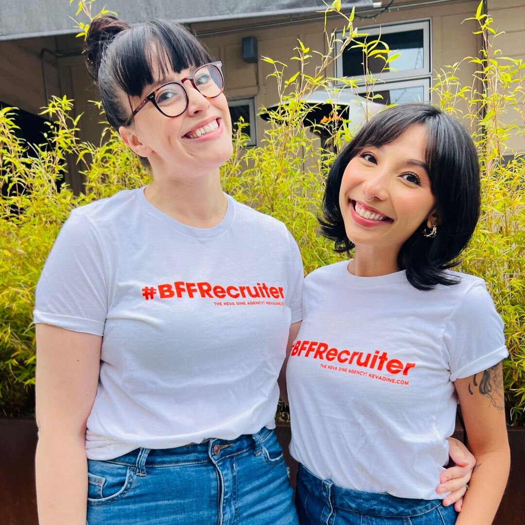 Two #BFFRecruiters rocking their job so you can rock yours! #TheKevaDineAgency #CreativeRecruiter #NowHiring #CreativeJobs #TalentScout
