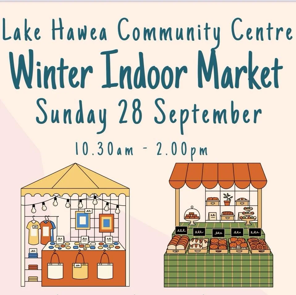 Catch us tomorrow at the Lake Hawea Winter Indoor Market @lakehaweacommunitycentre ❄️🛍️
✨ Art, Ceramics, Crochet, Paintings, 
Cards, Books, Baking, Dumplings, Plants,
Pickles, Honey (that’s us! 🍯), Jewellery, Puzzles & Much More
☕️ Tea,