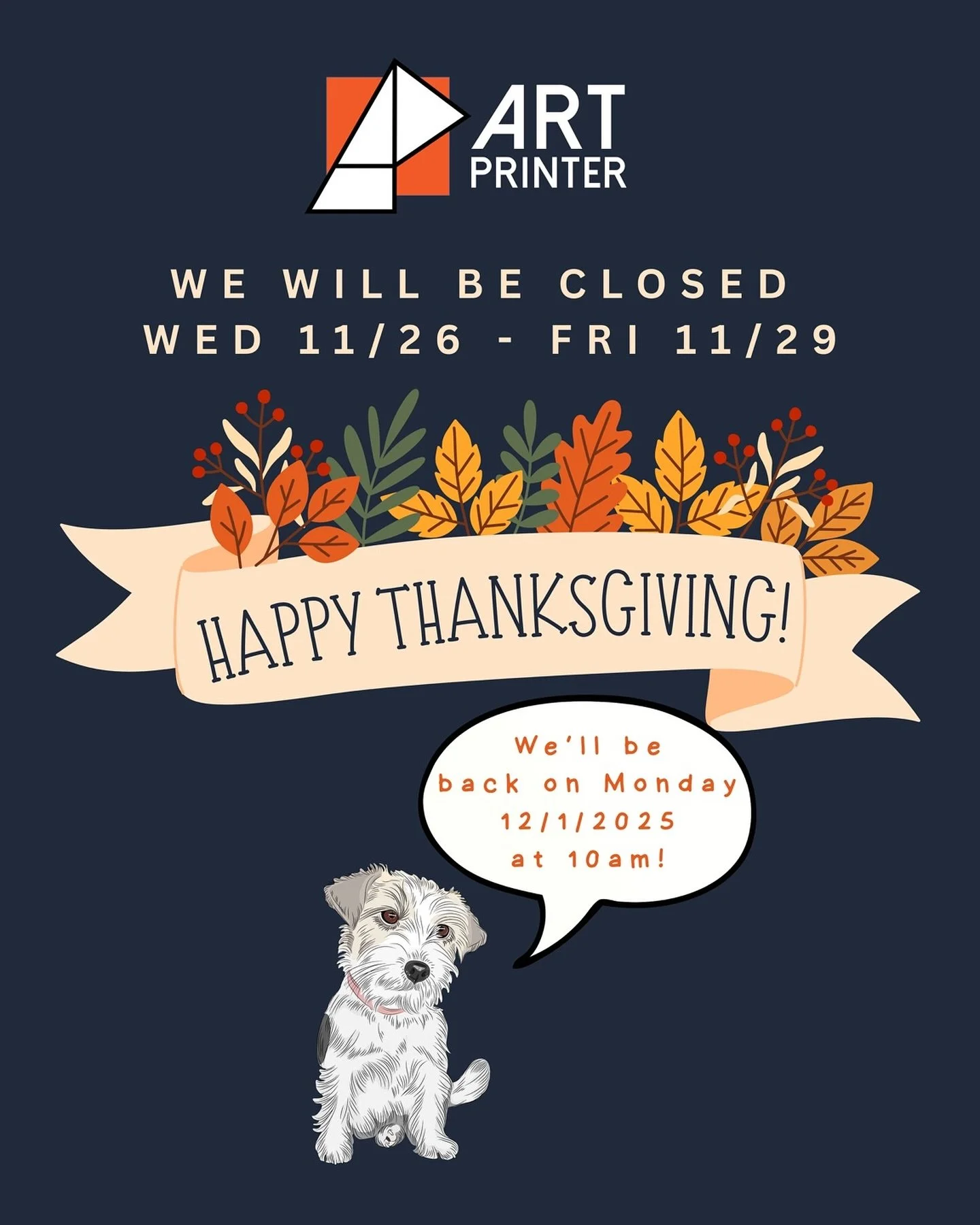 Thank YOU for supporting our small business! We appreciate you ☺️ We&rsquo;re going to take a well earned break so we can be ready for the holiday grind! We hope you all have a wonderful Thanksgiving 💛🧡💛

Look out early next week for our yearly ho