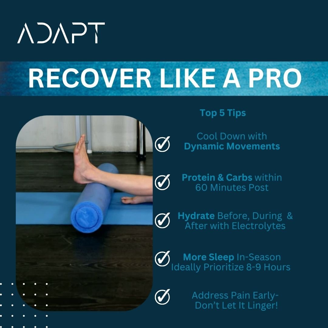 You’ve played hard—now it’s time to recover. Proper recovery helps you stay injury-free, perform better, and come back stronger for your next effort.
Want a personalized recovery plan?
π Book a free discovery call today to discus