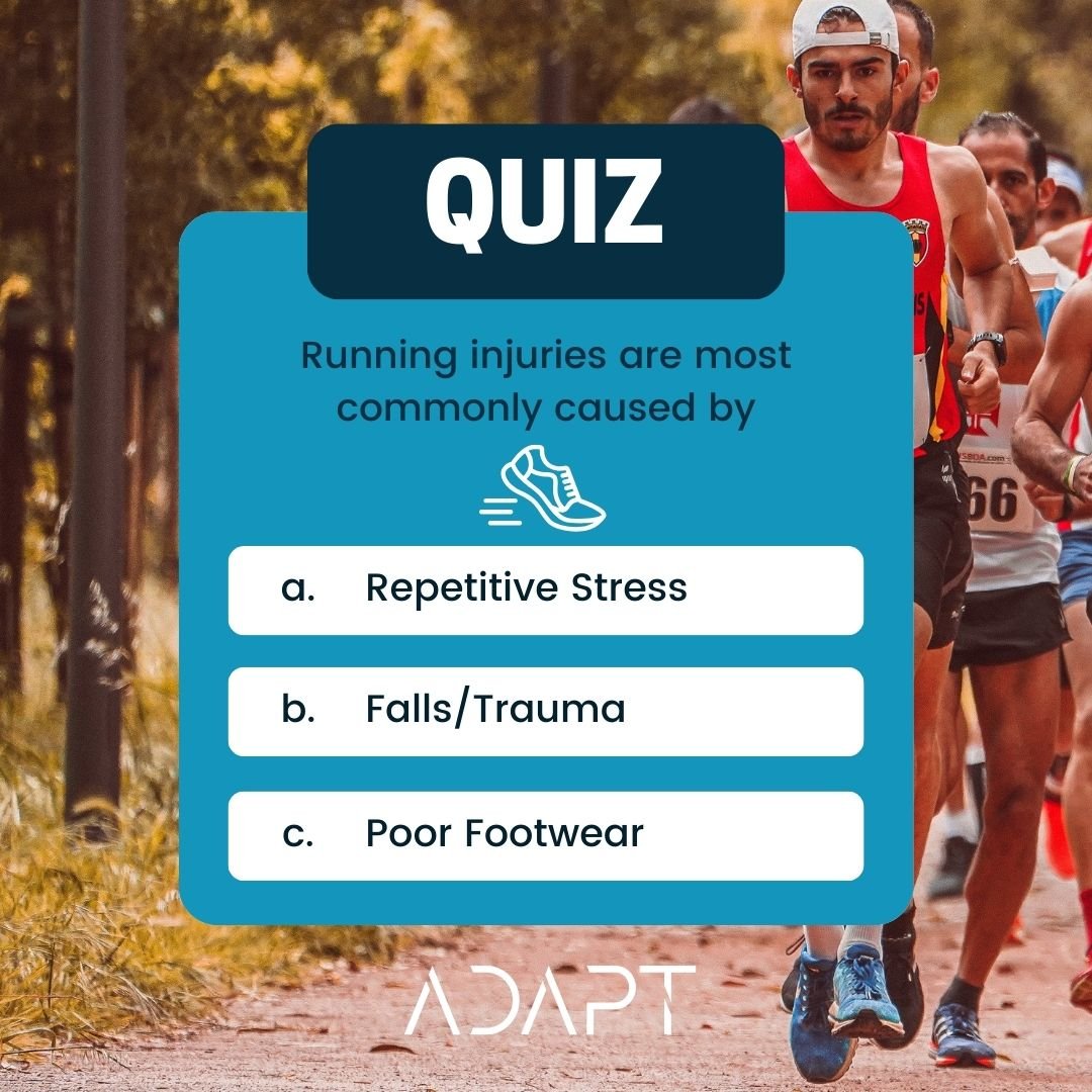 Test Your Knowledge: Injury Prevention Edition π§
How much do you know about injury prevention when Running? Put your knowledge to the test with this quick quiz!
β Running injuries are most commonly caused by?
Post your answers in the comments and