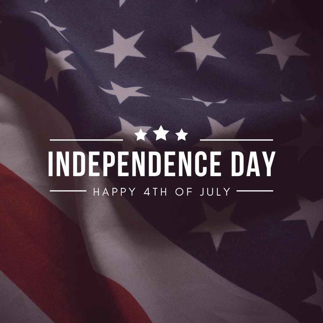 Happy Independence Day!
Our office will be closed today in recognition of the 4th of July! Enjoy your holiday and all our freedoms here in the USA!