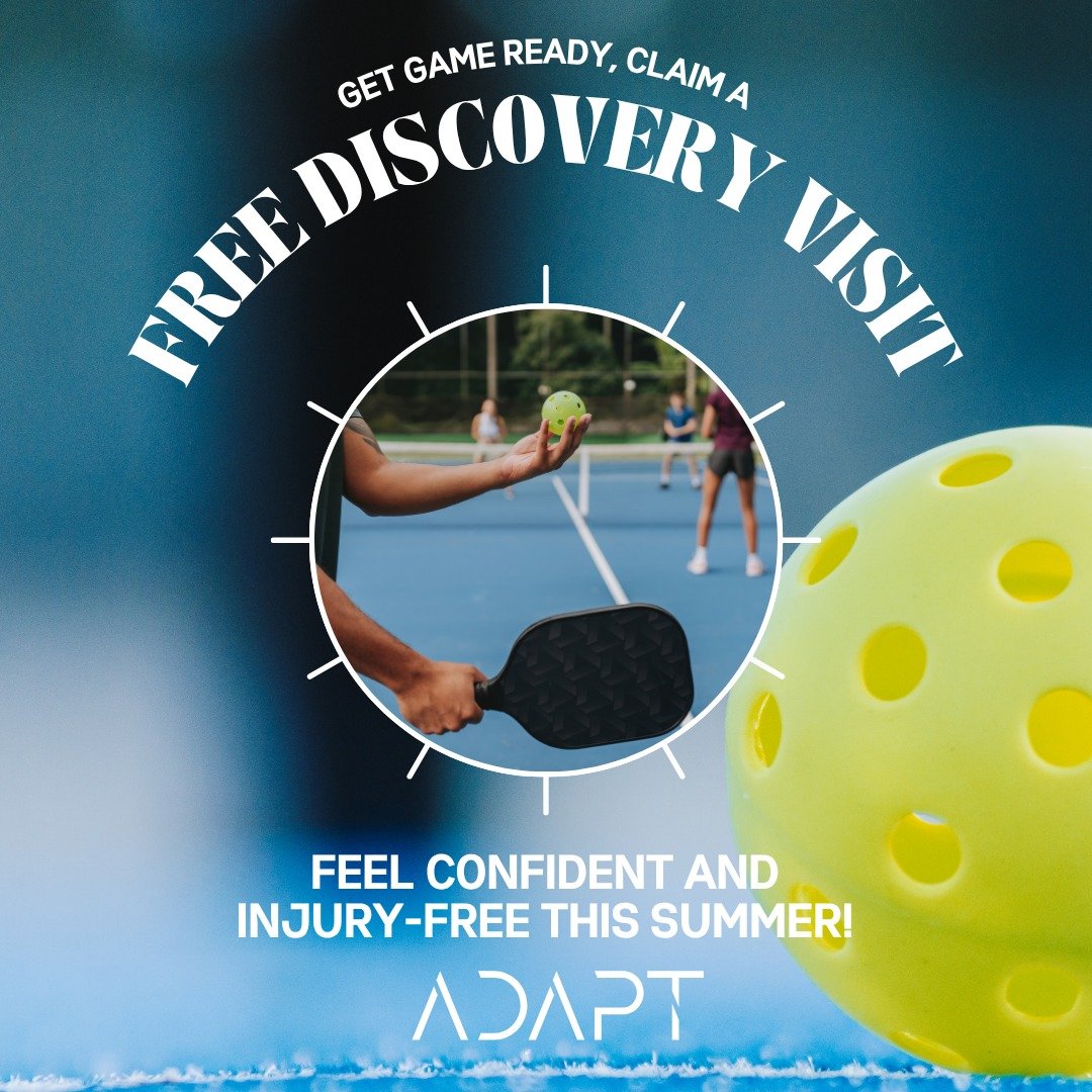 Want to feel strong, confident, and injury-free all summer long? Whether you’re experiencing discomfort on the court or want to prevent it, our team at Adapt Sports Therapy can help.
We’ll assess your movement, address weak spots, and b