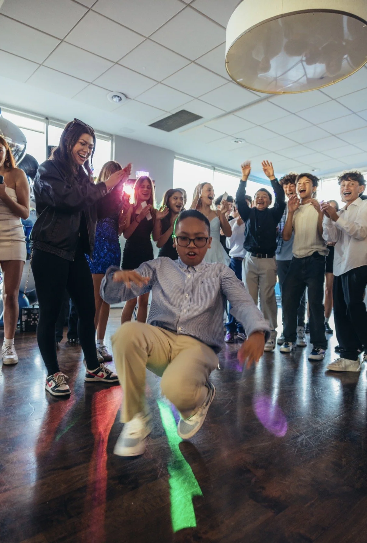 Dancing at bar mitzvah 