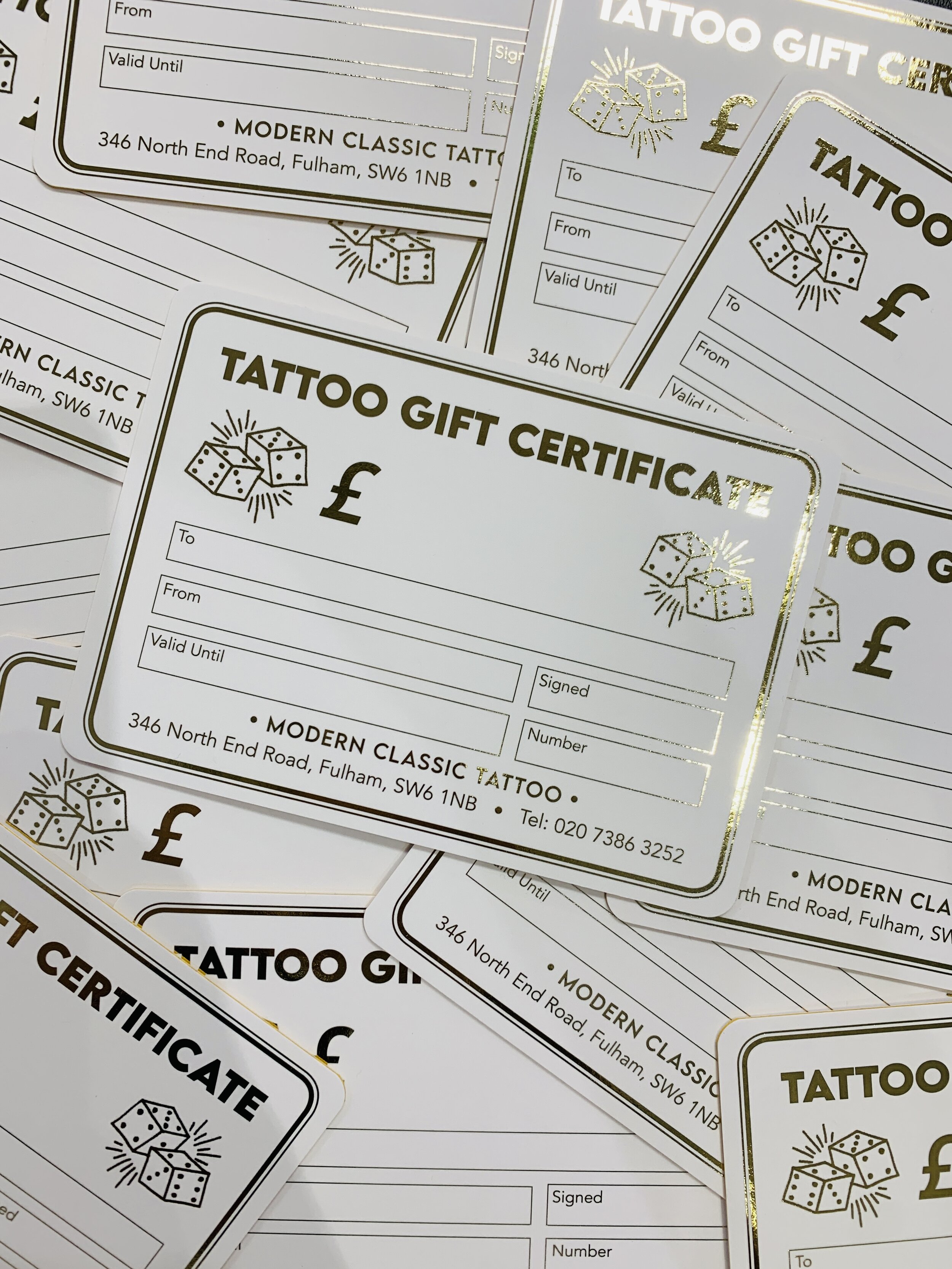 Tattoo Gift Certificate Template  PDF Templates  Jotform