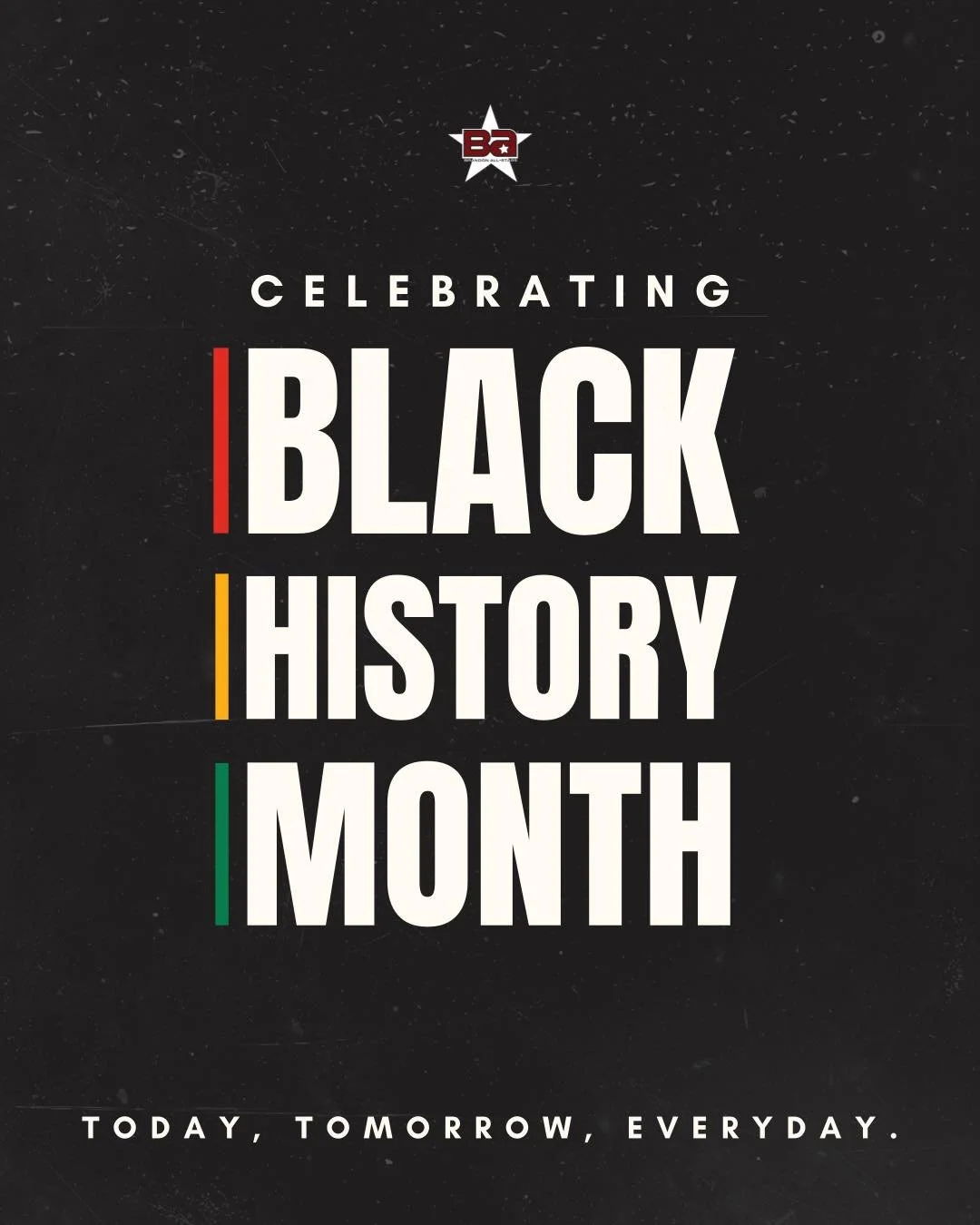Celebrating Black History today, tomorrow and everyday. 💚💛❤️

#BrandonAllstars #BlackHistoryMonth #BAFamily