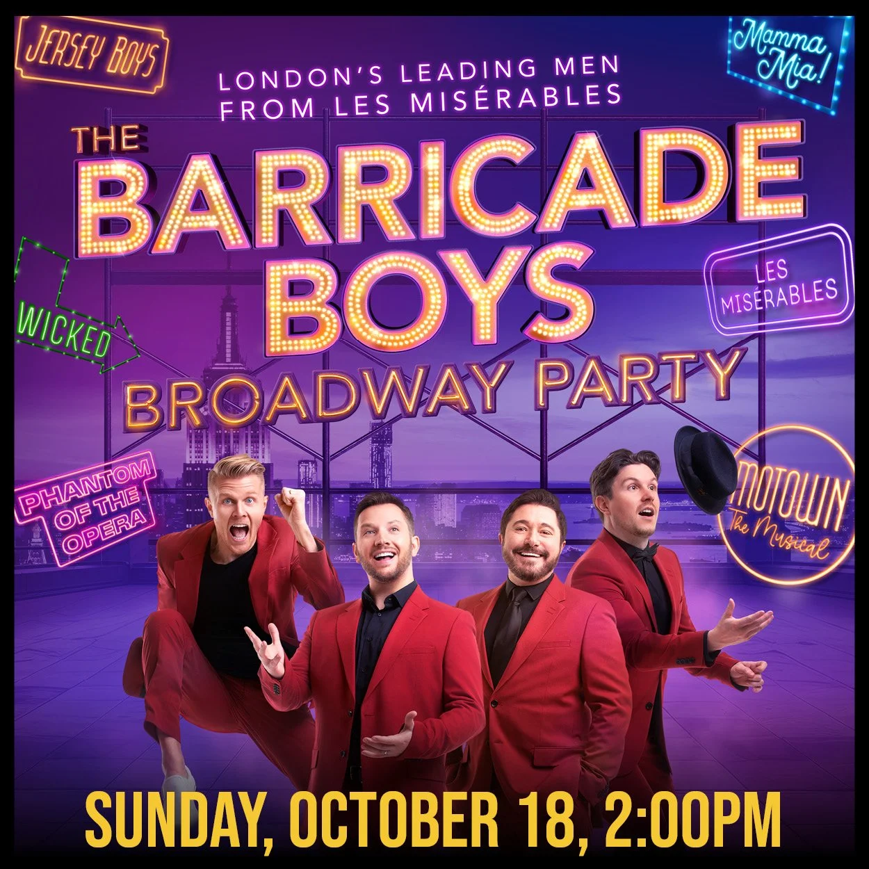 Barricade Boys Broadway Party October 18