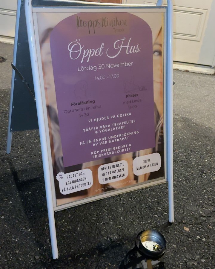 Imorgon ses vi 🙆🏼&zwj;♀️💜 v&auml;lkomna fr&aring;n 14.00, vi st&aring;r redo med fika, h&auml;rliga erbjudanden och superbra tips kring din h&auml;lsa, julklappar och sk&ouml;nhetsv&aring;rd! 

Tr&auml;ffa (n&auml;stan) hela teamet och uppt&auml;c