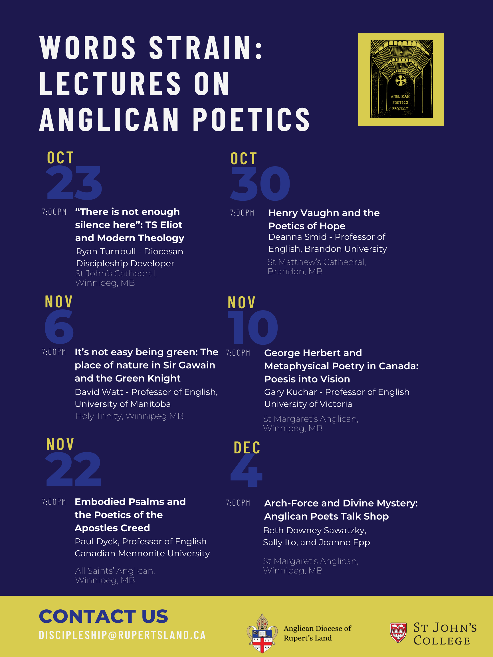 Words Strain: Lectures on Anglican Poetics