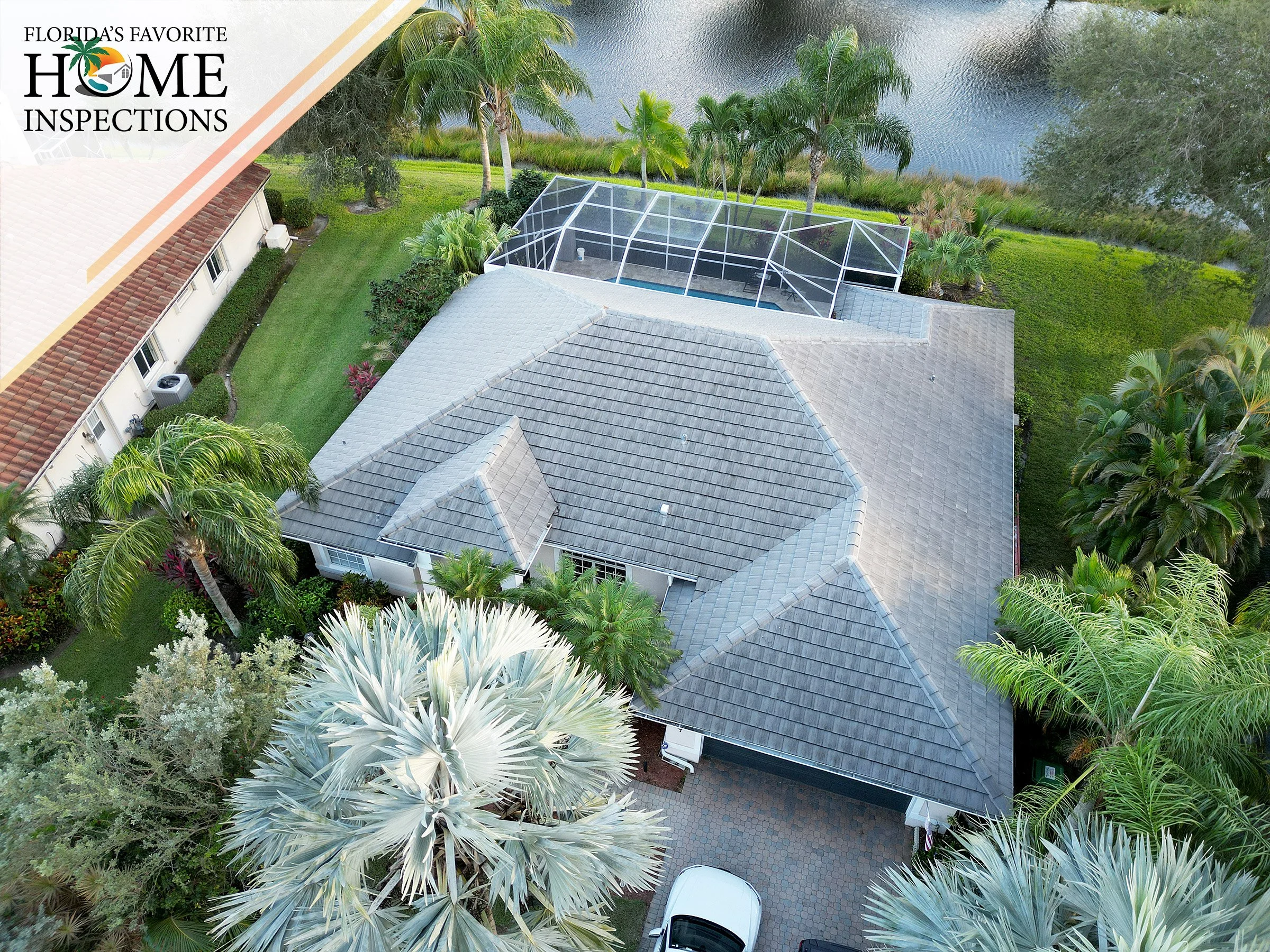 Home during a buyer's home inspection with pool inspection in Port St. Lucie, Florida.