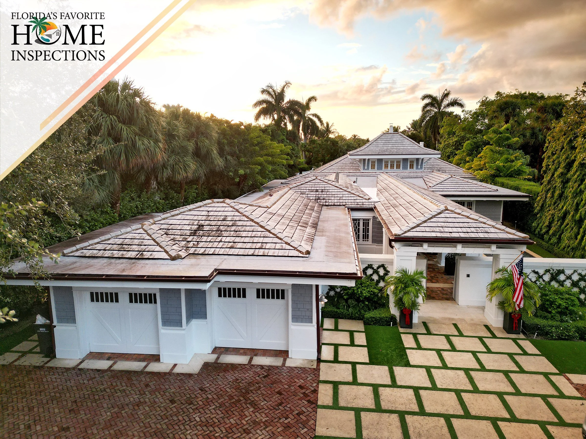 Upscale luxury coastal home during a home inspection in West Palm Beach, Florida.