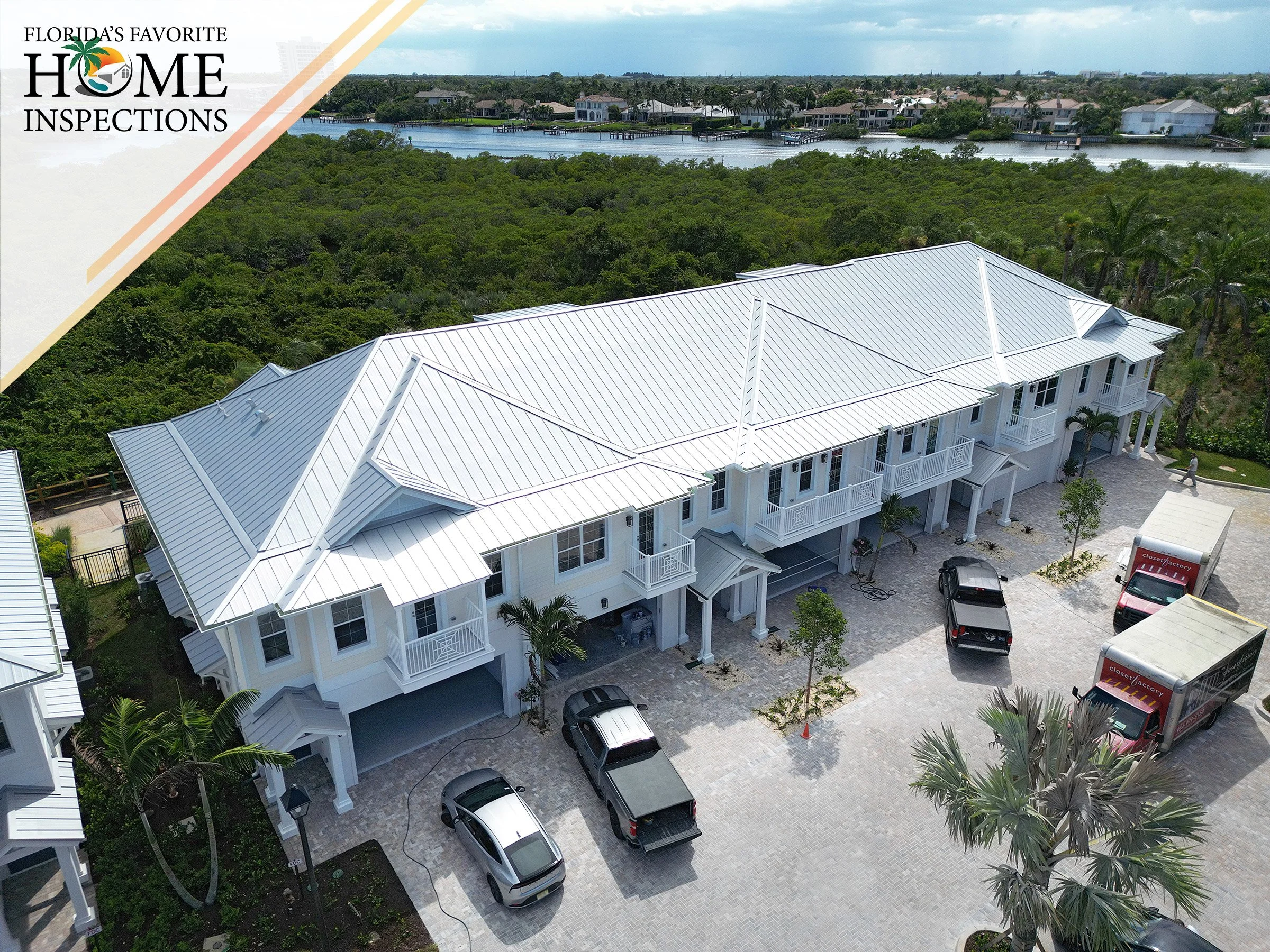 Townhome during a new construction inspection in Jupiter