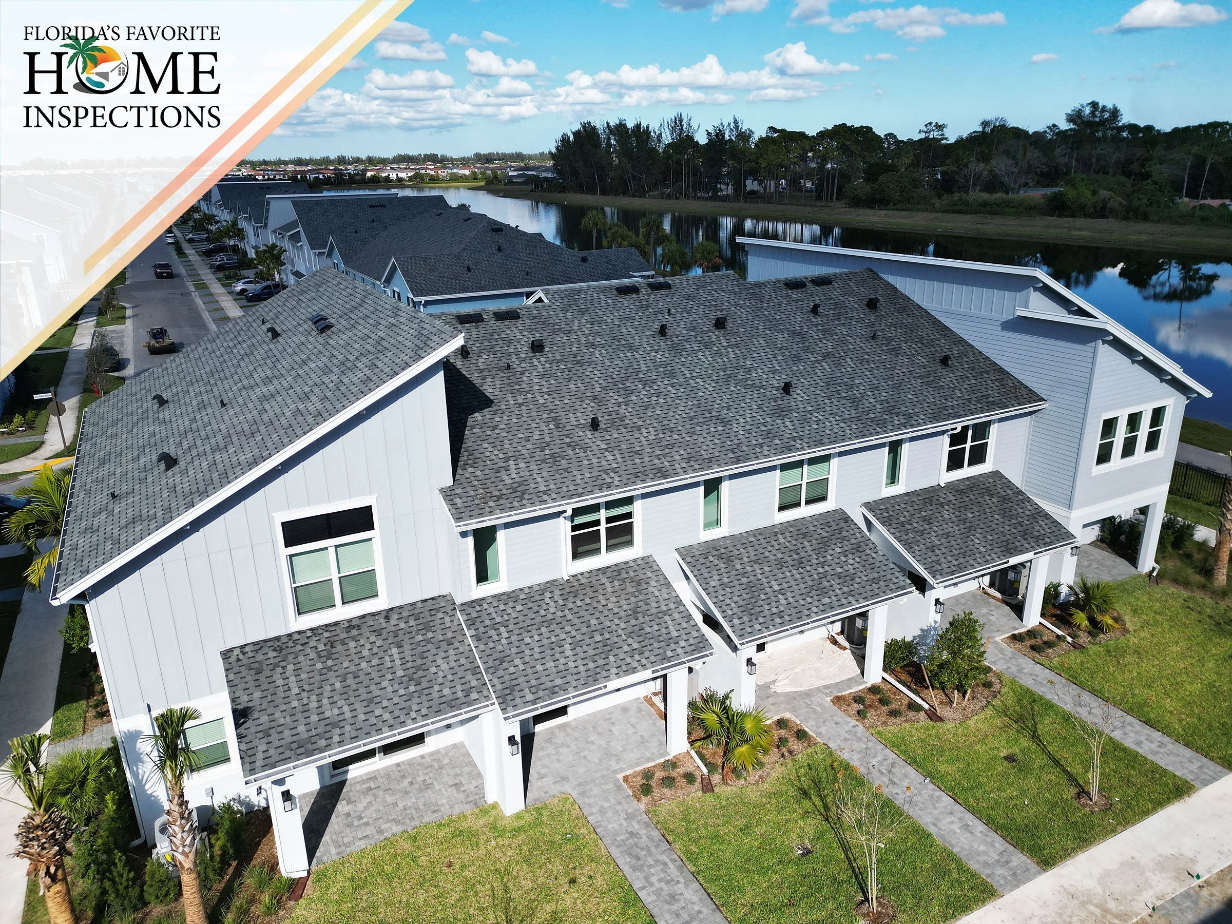 Townhome in Westlake, Florida during a new construction home inspection by a Certified Master Home Inspector