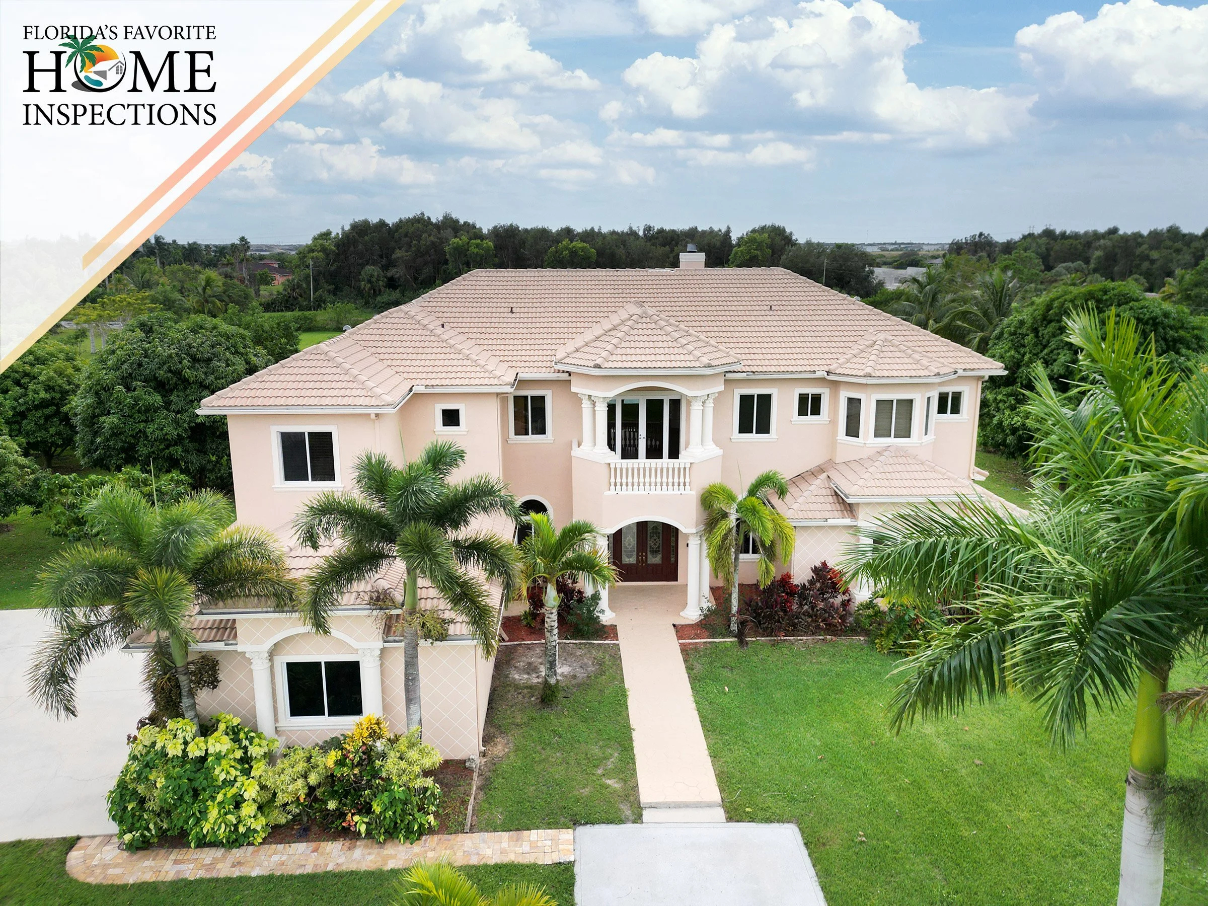 Luxury equestrian home during a home inspection near Wellington, Florida.